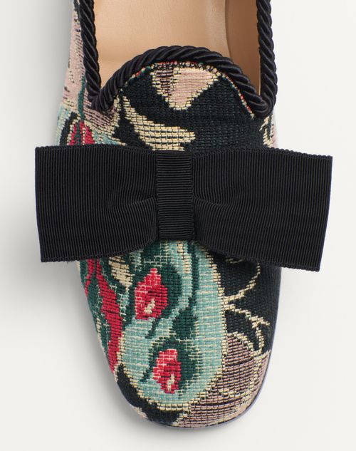 Valentino Garavani - Bowow Loafer Aus Jacquardstoff - Multicolor/schwarz - Mann - Loafers Und Drivers